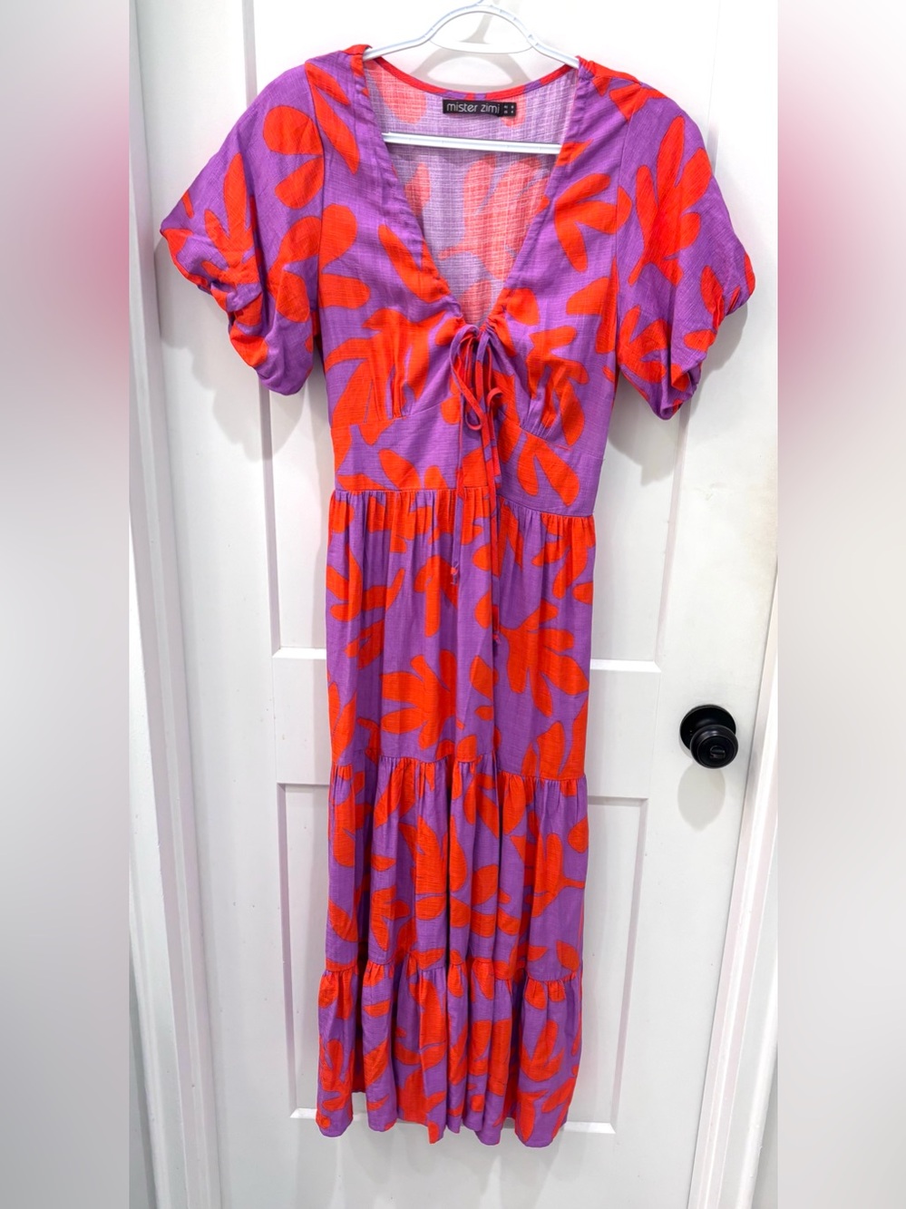 Mister Zimi Floral Maxi Dress in Purple & Red Size 4 in mint condition